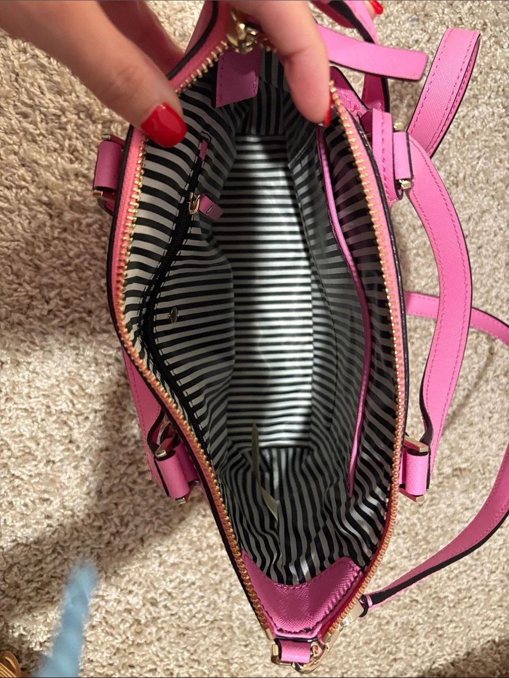 kate spade Pink Saffiano Leather Satchel